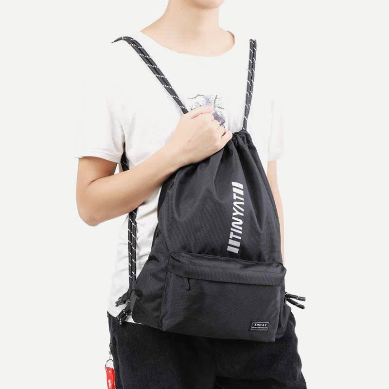 Drawstring Backpack Bag Sport Gym Sackpack Water Resistant String Bag