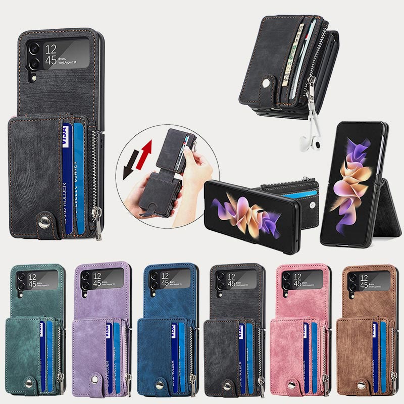 Phone Case For Z Flip5 2 In 1 Detachable Samll Wallet