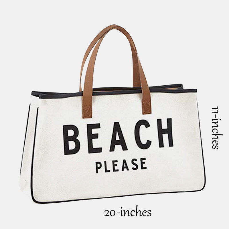 Large Capacity Canvas Tote Hold Everything Beach Travel Sports Handbag Shoulder Bag