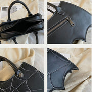 Crossbody Bag For Halloween Outfit Creative Bat Pattern Leather Bag