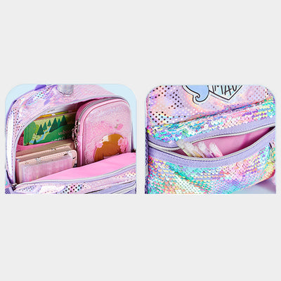 Backpack For Kindergarten Children Laser Glitter Rainbow Unicorn Small Schoolbag