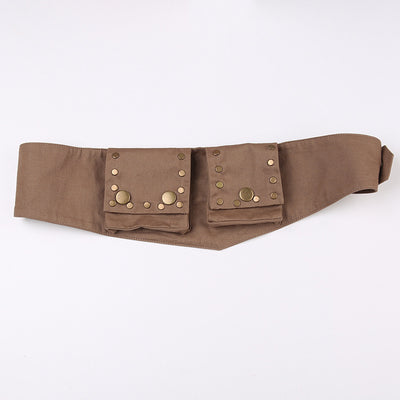 Women Rivet Waist Bag Western Retro Rivet Buckle Belt Bag