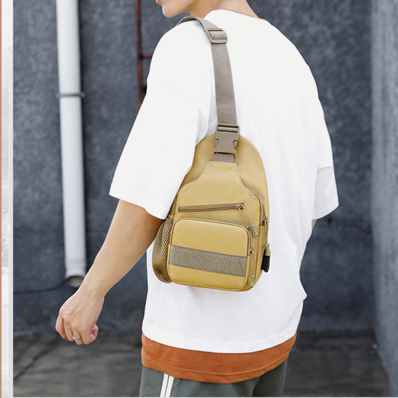 Sling Bag For Men Canvas Casual Sports Large Chest Bag