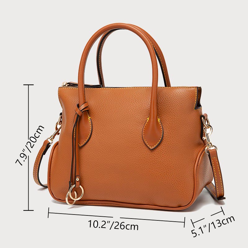 Tote Bag For Women Pebble Grain Style PU Leather Crossbody Bag