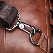 USB Charging Real Leather Sling Bag