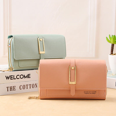 Phone Bag For Women Solid Color Large Capacity Money Purse