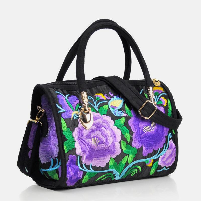 Large Capacity Multicolor Embroidered Ethnic Tote