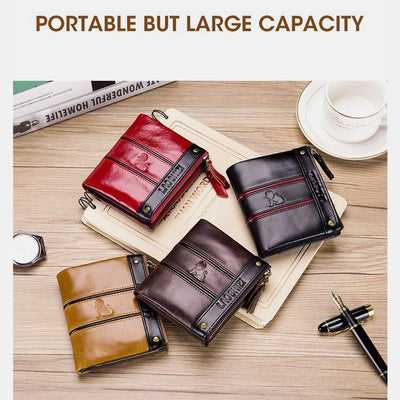 RFID Durable Genuine Leather Wallet