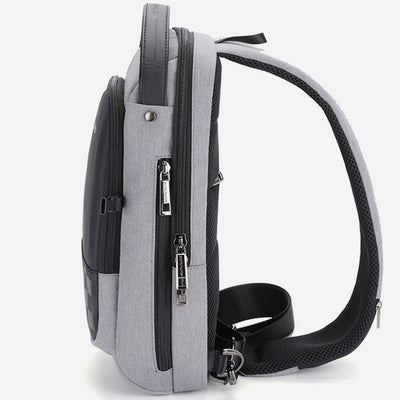 Large Capacity Anti-theft Waterproof USB Charging Sling Bag