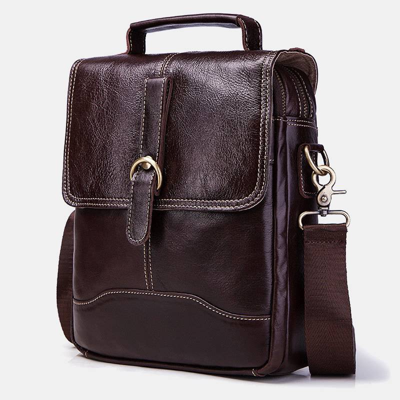 Large Capacity Retro Genuine Leather Crossbody Bag