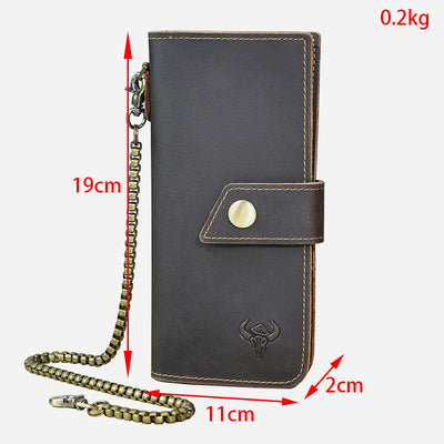 Long Wallet With Chain Large Capacity Money Clip For Men