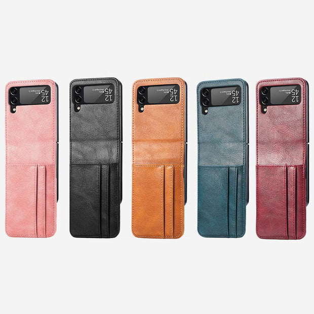 FREE TODAY: Samsung Galaxy Z Flip 2 3 4 Phone Case Leather Phone Bag with Multi-Slot