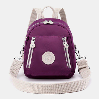 Functional Small Backpack Lightweight Nylon Cross Body Shoulder Bag Mini Daypack