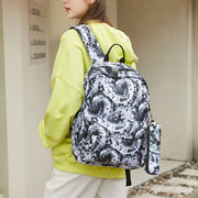 School Backpack Set 3 Pieces Tie-dye Girls Bookbags Lunch Bag Pencil Case