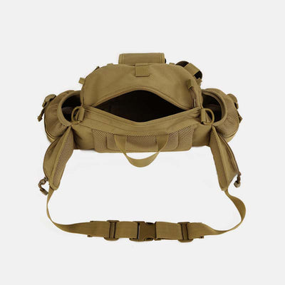 Multi-Pocket Crossbody Purse Tactical Waist Bag Fit 10 Inch Tablet