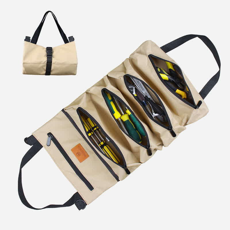 Roll Up Tool Bag Waterproof Multi-Slot Tool Organizer for Home Workshop