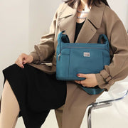 Crossbody Nylon Tote Satchel Bag For Women Multi-Pocket Waterproof Purse