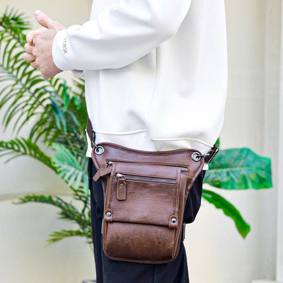 Durable Leg Bag For Men Business Multifunctional Gentle Crossbody Bag