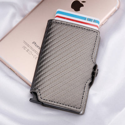 RFID Mini Slim Wallet With Metal Card Case