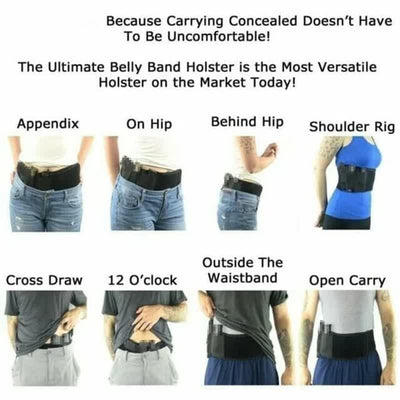 Belly Band Holster for Concealed Carry Universal Holster Fit Left Right Hand