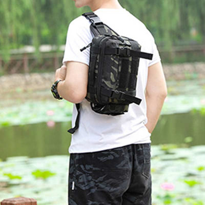 Large Camo Tactical Bag For Sports Nylon Crossbody Bag Waist Bag