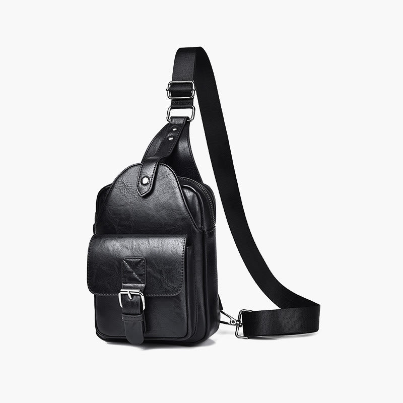 Sling Bag For Men Daily Use Casual Retro Waterproof Crossbody Bag