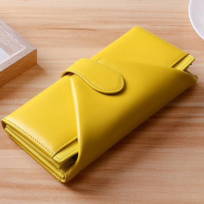 Retro Multi-Slot Genuine Leather Long Purse