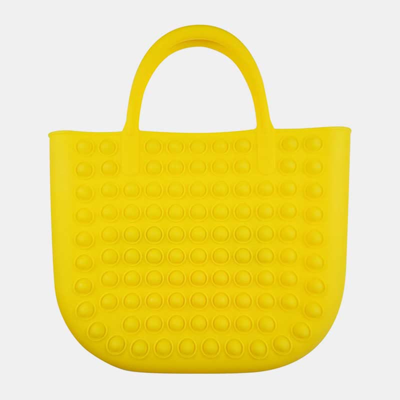 Handbag for Child Cute Duck Colorful Decompress Silicone Beach Bag