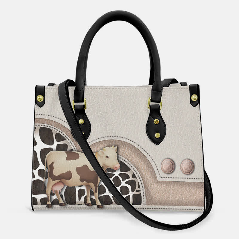 Top-Handle Satchel for Women Animals Print Leather Tote Handbag Crossbody Bag