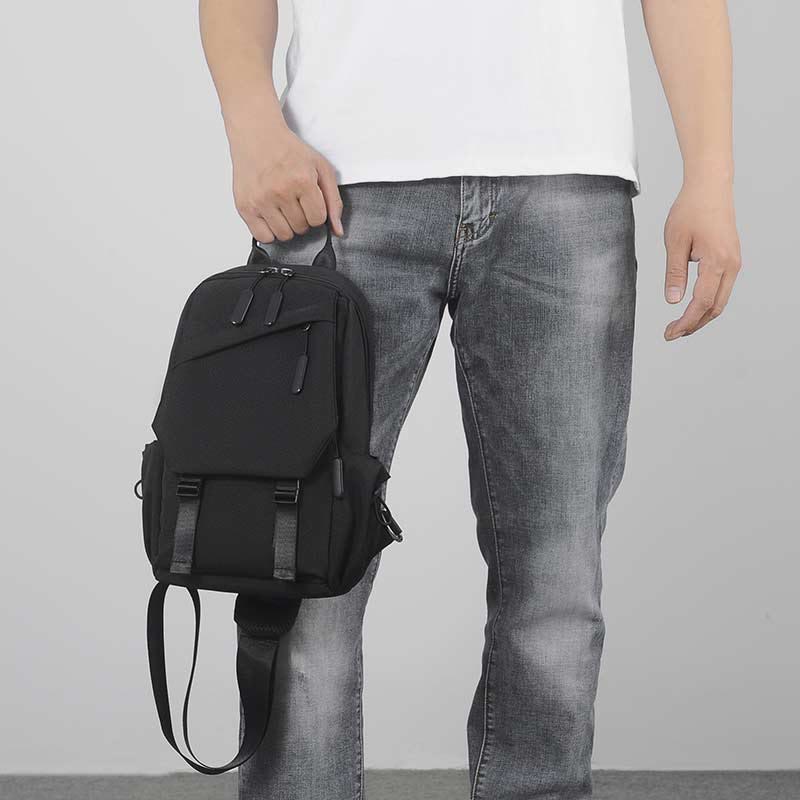 Sling Bag for Men Abrasion Resistant Casual Oxford Crossbody Backpack