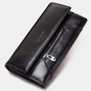RFID Anti-Theft Multi-Card Genuine Leather Wallet