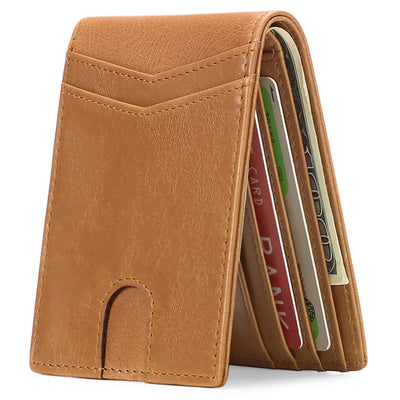 Bifold Quick Access Oil wax Leather Wallet