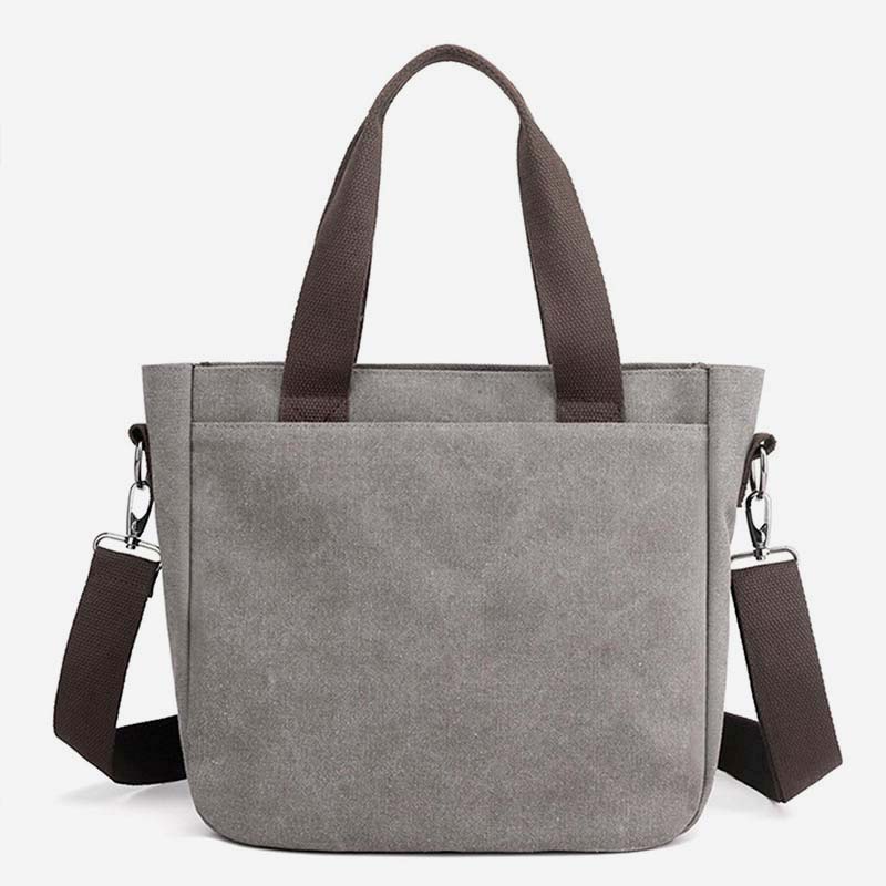 Women's Canvas Top Handle Handbag Multi-pocket Crossbody Shoulder Bag Tote Purse