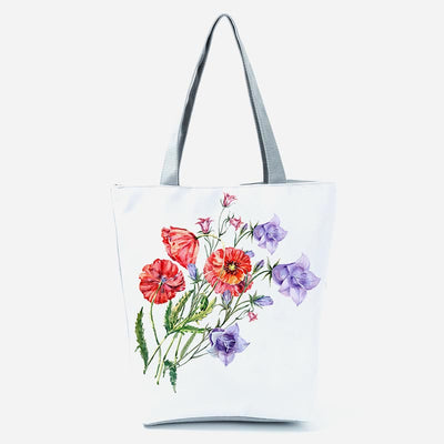 Tote Bag For Women Floral Print Large Capacity Shoulder Bag