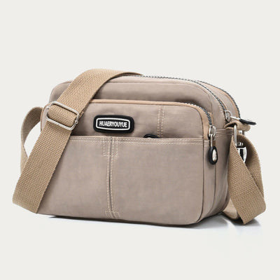 Casual Crossbody Bag For Women Waterproof Triple Layers Nylon Bag