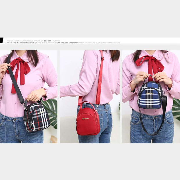 Multi-compartment Women Nylon Purse Crossbody Bag Waterproof Lightweight Handbag