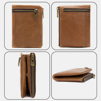 Casual Genuine Leather Bifold Wallet