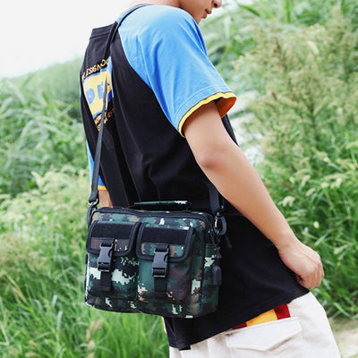 USB Charging Waterproof Large Capacity Outdoor Activity Messenger Bag