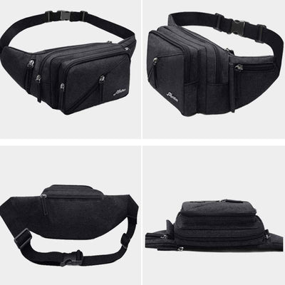 Unisex Waist Bag Lightweight Multi Pocket Chest Bag Crossbody Bag