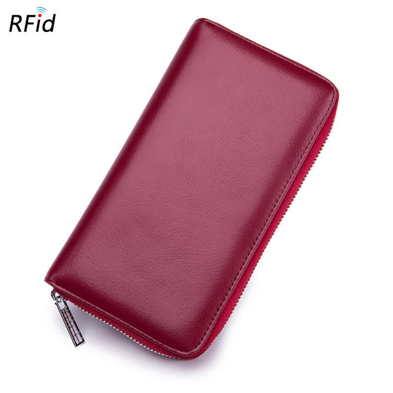 RFID Genuine Leather Card Wallet