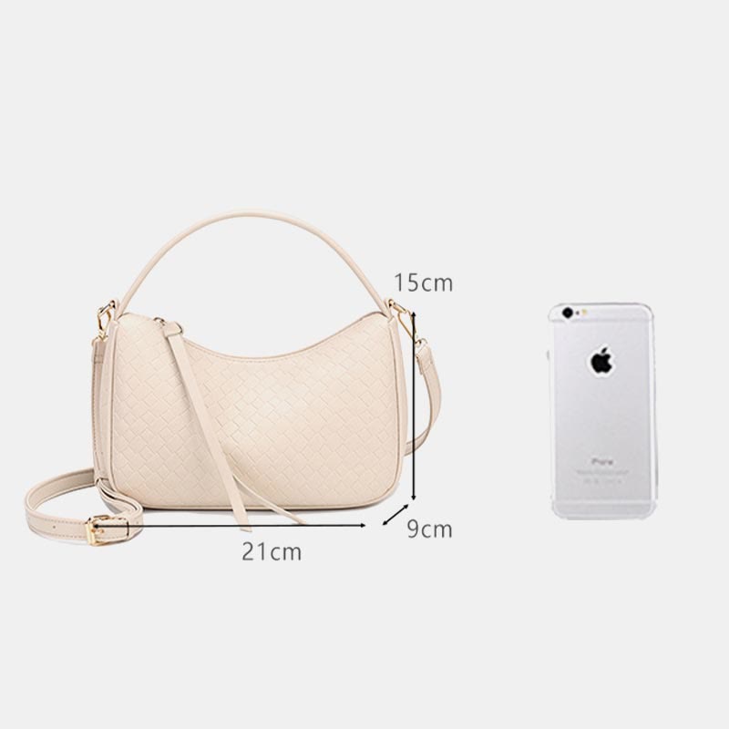 Shoulder Bag For Women Concise Style Plain Color Crossbody Bag