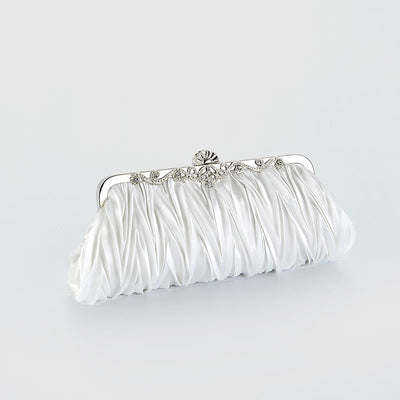 Evening Bag For Women Wedding Party Bride Pleated Chain Bag