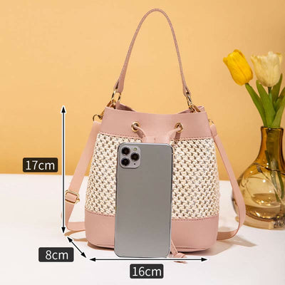 Top-Handle Bag for Women PU Leather Daily Shopping Crossbody Bag