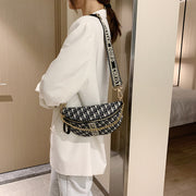 Womens Waist Bag Embossing Chain Strap Crossbody Shoulder Bag