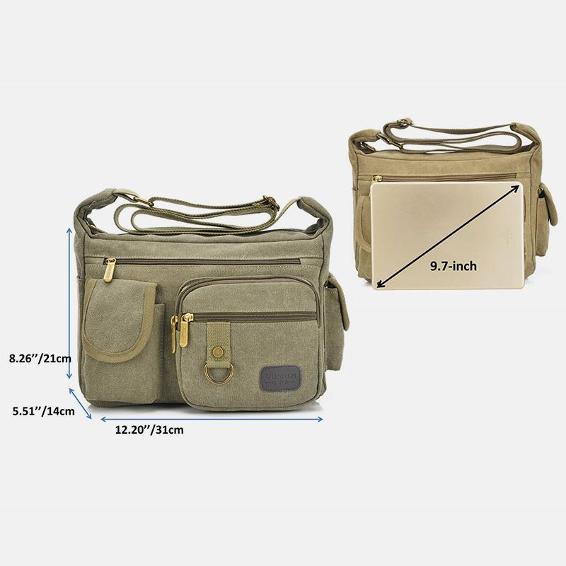 Wear-Resistant Large Capacity Vintage Crossbody Bag