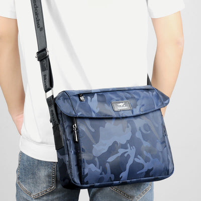 Messenger Bag For Men Oxford Cloth Navy Blue Casual Crossbody Bag