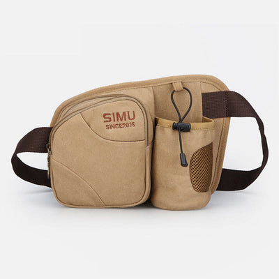 Small Waist Bag for Men Outdoor Riding Canvas Sports Bag