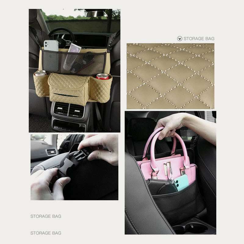 Car Pocket Handbag For Seat Back With Tissue Purse Holder