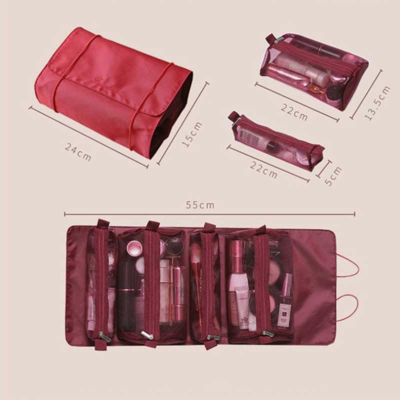 Storage Bag For Women Travel Portable Waterproof Folding Mesh Makeup Bag