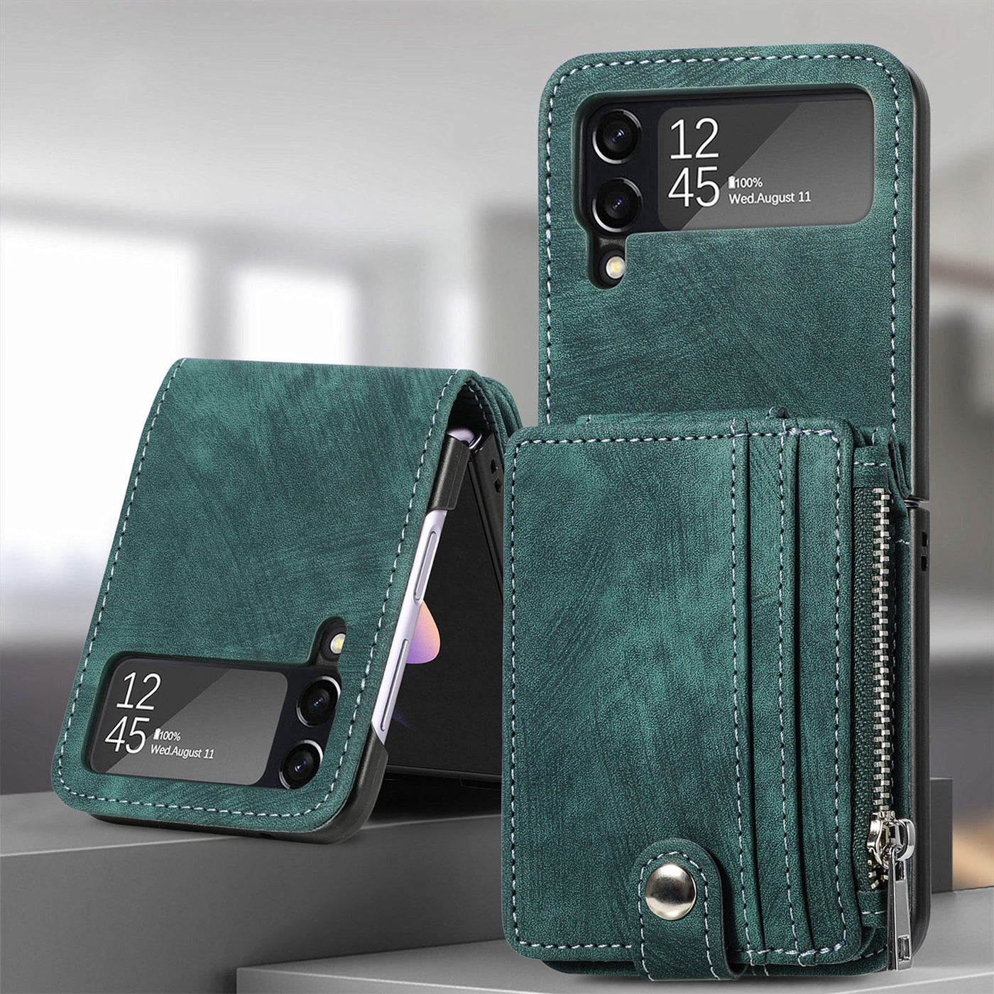 Phone Case For Z Flip5 2 In 1 Detachable Samll Wallet